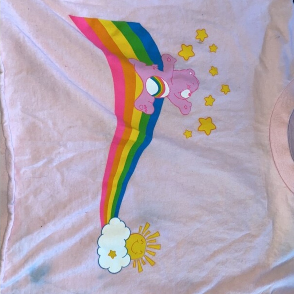 care bear cropped tee